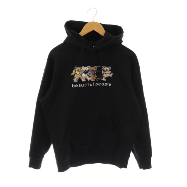 【中古】ビューティフルピープル beautiful people × Grateful Deadプルオーバーパーカー 長袖 刺繍 170 M 黒