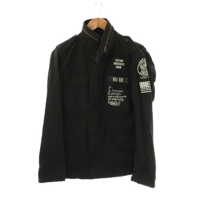【中古】ヒステリックグラマー 0211AB05 M-65ミリタリージャケット アウター ジップアップ コットン S 黒