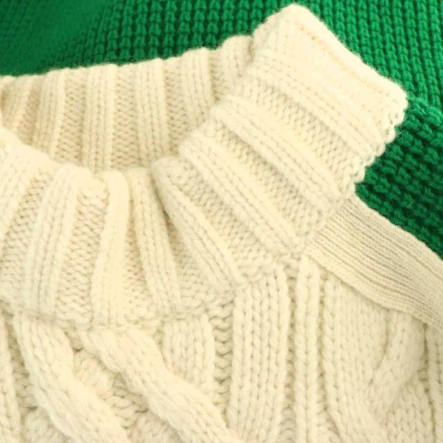 中古】サカイ バイカラーケーブルニット セーター 長袖 1 オフホワイト