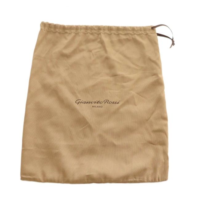 【中古】ジャンヴィトロッシ cassis ノットディティールサンダル レザー チャンキーヒール 37.5 24.5cm 黒 ブラック