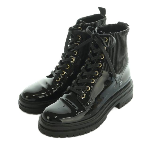 【中古】ジャンヴィトロッシ martis レースアップブーツ ショートブーツ 37.5 24.5cm 黒 ブラック 73884 レディース