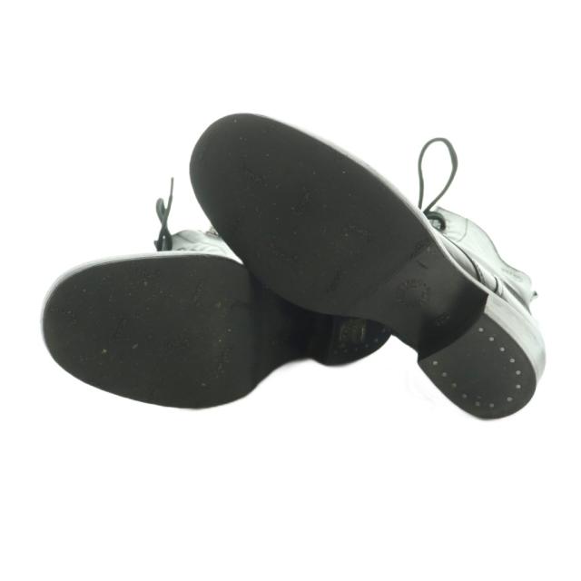 【中古】ブッテロ サイドジップ ショートブーツ レースアップ 36.5 23.5cm 黒 ブラック B2904 /MI ■OS レディース