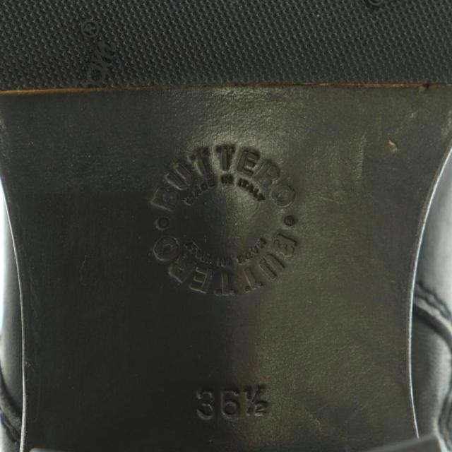 【中古】ブッテロ サイドジップ ショートブーツ レースアップ 36.5 23.5cm 黒 ブラック B2904 /MI ■OS レディース