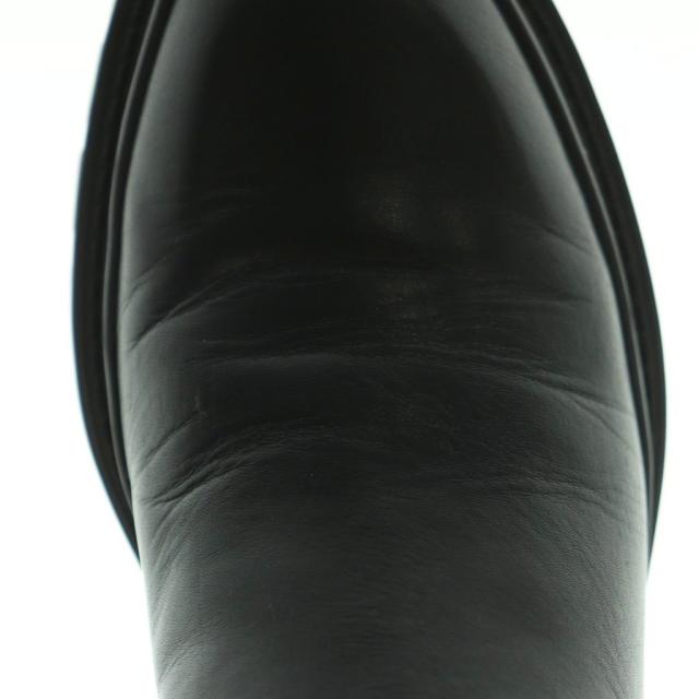 【中古】ランバンオンブルー ショートブーツ サイドゴア タンクソール レザー 24.5cm 黒 ブラック 27180100