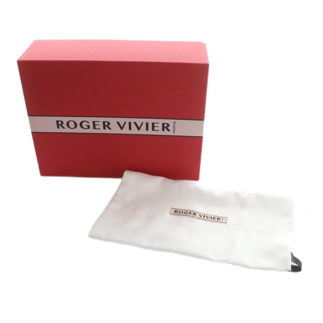 【中古】ロジェヴィヴィエ ヴィヴ ラン スニーカー シューズ ビジュー装飾 37.5 24.5cm 黒 ブラック ■OS レディース