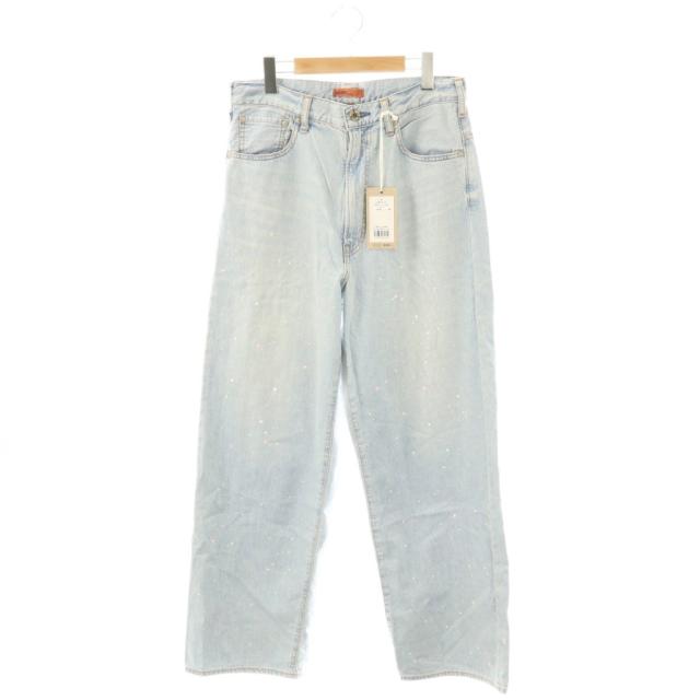 【中古】未使用品 ニードバイ ヘリテージ KOH Ibara Lt ペイント ライトオンスデニムパンツ ワイド 27 ライトブルー