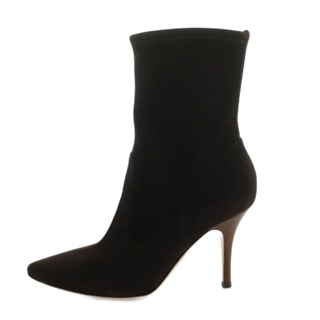 【中古】ジャンヴィトロッシ ミドルブーツ ショートブーツ ポインテッドトゥ ピンヒール 39 26.0cm 茶色 レディース