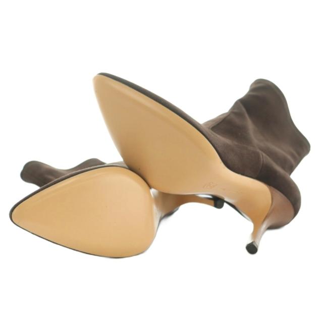 【中古】ジャンヴィトロッシ ミドルブーツ ショートブーツ ポインテッドトゥ ピンヒール 39 26.0cm 茶色 レディース