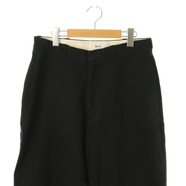 【中古】マーカ marka ORGANIC COTTON GABARDINE U.S.ARMY CHINO TROUSERS パンツ テーパード 2 ブラック /HK ■OS