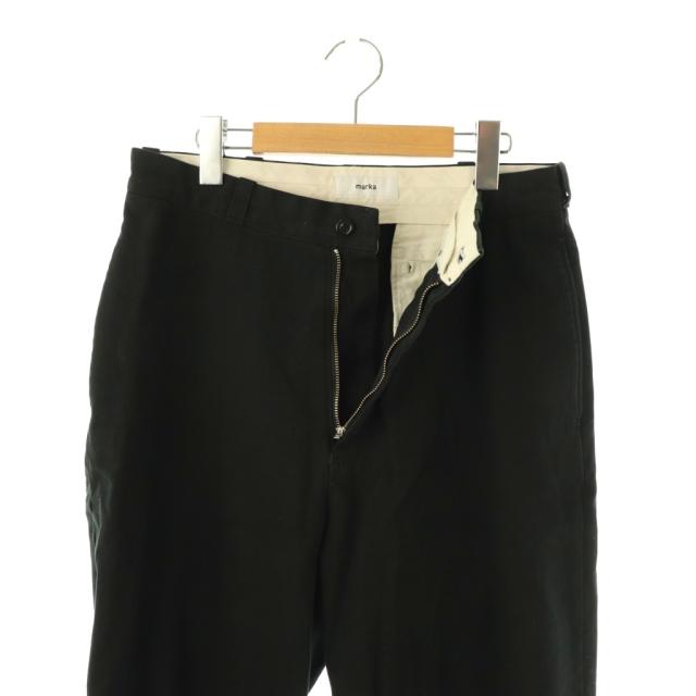 【中古】マーカ marka ORGANIC COTTON GABARDINE U.S.ARMY CHINO TROUSERS パンツ テーパード 2 ブラック /HK ■OS