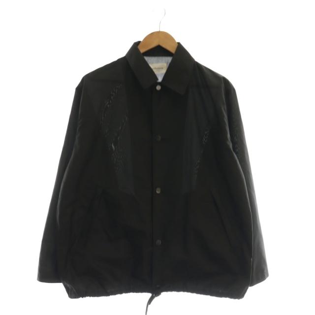 【中古】マーカウェア 25SS COACH JACKET シルク コーチ ジャケット ブルゾン 薄手 1 黒 A25A03BL01C