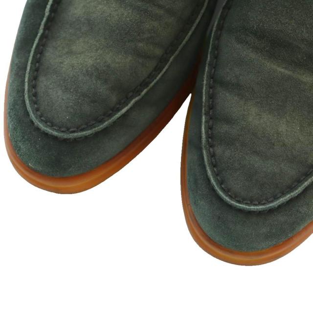 【中古】ロロピアーナ OPEN WALK スリッポン スエード 36 23.0cm ブルーグレー J39898 /MI ■OS レディース