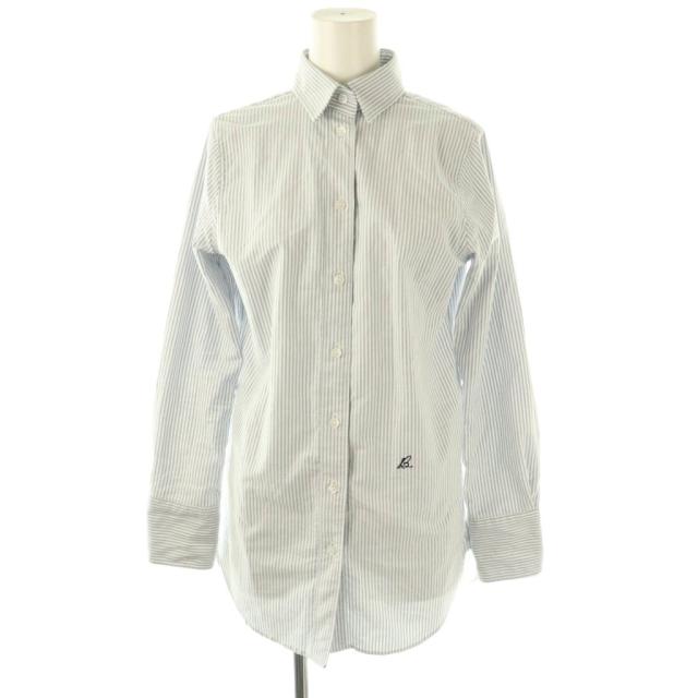 【中古】マディソンブルー 24SS MADAME LONG SHIRT OX STRIPE シャツ ストライプ 長袖 1 ブルー ホワイト