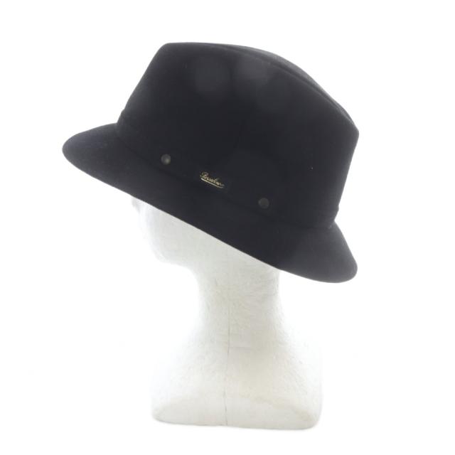 【中古】ボルサリーノ Borsalino アレッサンドリア ポケット ハット 帽子 59cm 黒 ブラック /SR メンズ_1