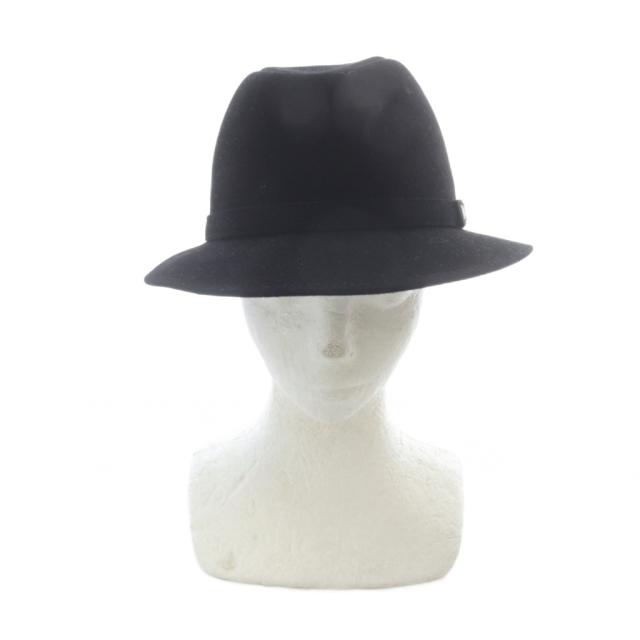 【中古】ボルサリーノ Borsalino アレッサンドリア ポケット ハット 帽子 59cm 黒 ブラック /SR メンズ_4