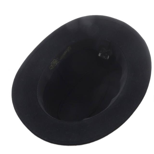 【中古】ボルサリーノ Borsalino アレッサンドリア ポケット ハット 帽子 59cm 黒 ブラック /SR メンズ_5
