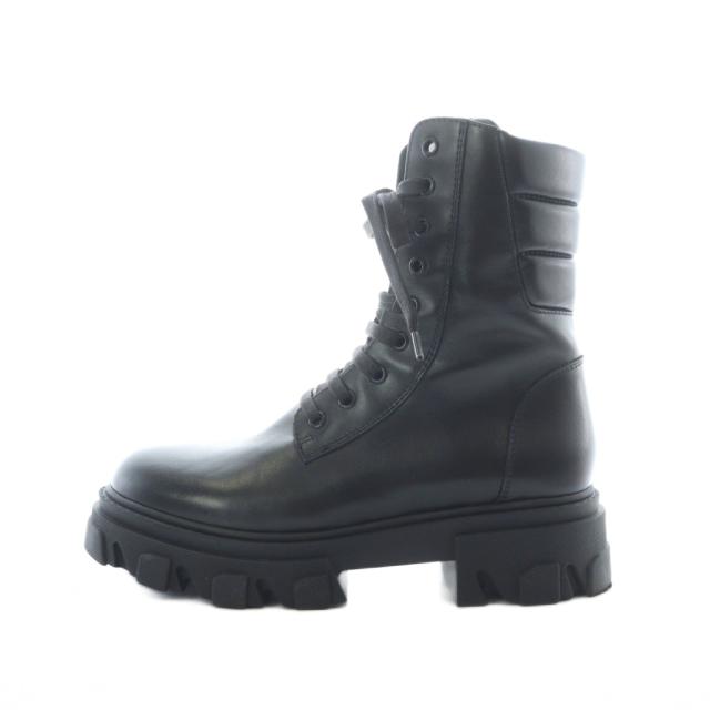 【中古】ジアボルギーニ GIA BORGHINI GIA35 レースアップブーツ 38 25cm 黒 ブラック /RI ■OS レディース