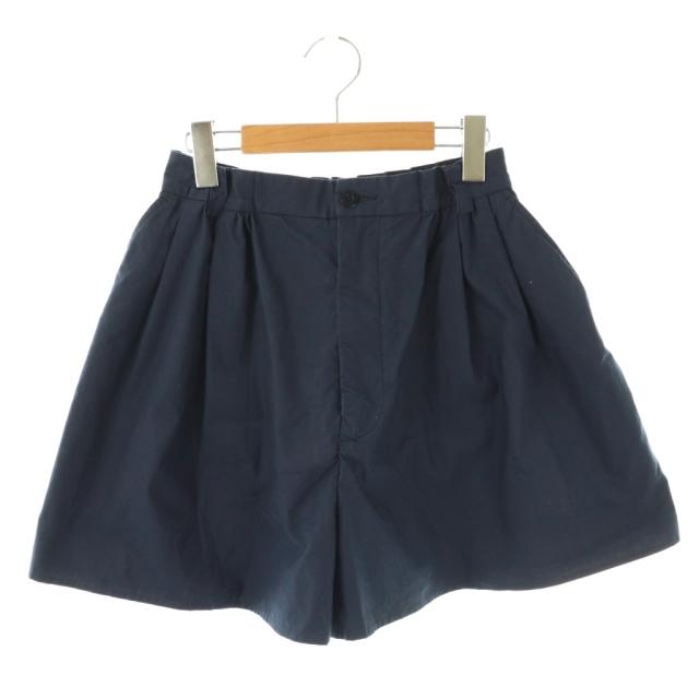 【中古】マディソンブルー 25SS VOLUME SHORTS ショートパンツ 00 XS 紺 ネイビー タック MB251-3013