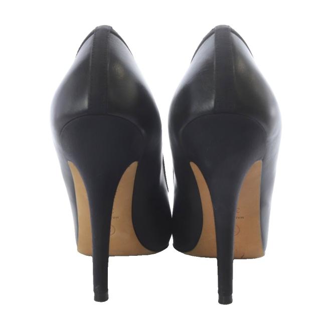 【中古】シャネル CHANEL パンプス ピンヒール ココマーク レザー 36.5C ブラック /YO30 レディース
