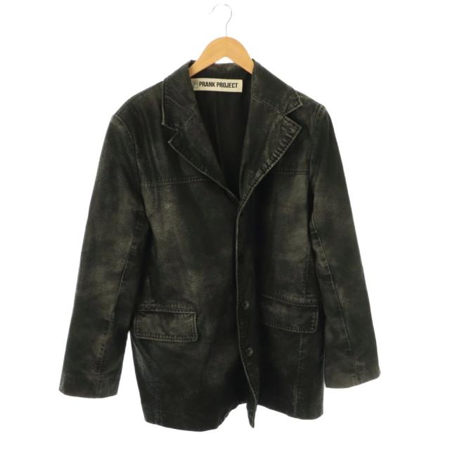 【中古】プランクプロジェクト Italian Vegan Leather Washed Jacket フェイクレザージャケット テーラード F