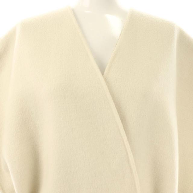 【中古】ドゥロワー 23AW ハウンドトゥース リバーシブル ジレ ベスト カシミヤ混 38 オフホワイト ベージュ /ES_3