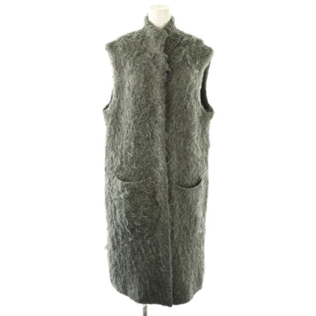 【中古】アメリヴィンテージ Ameri VINTAGE SUPER BRUSHED LONG VEST ベスト ニット ロング F グレー /HK ■OS