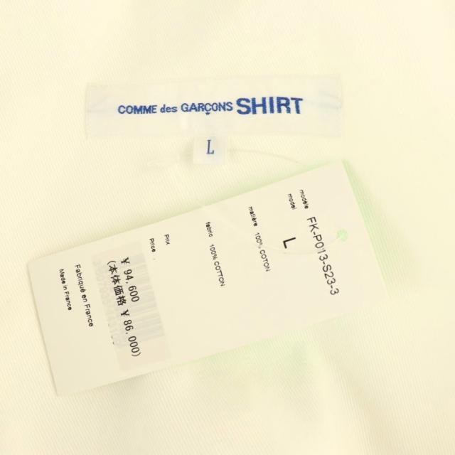 【中古】コムデギャルソンシャツ COMME des GARCONS SHIRT コットンオーバーオール パンツ L ホワイト FK-P013 /HK_4