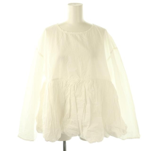 【中古】ヴェリテクール Veritecoeur バルーンプルオーバー カットソー 長袖 F ホワイト VC-2781 /HK ■OS ■SH