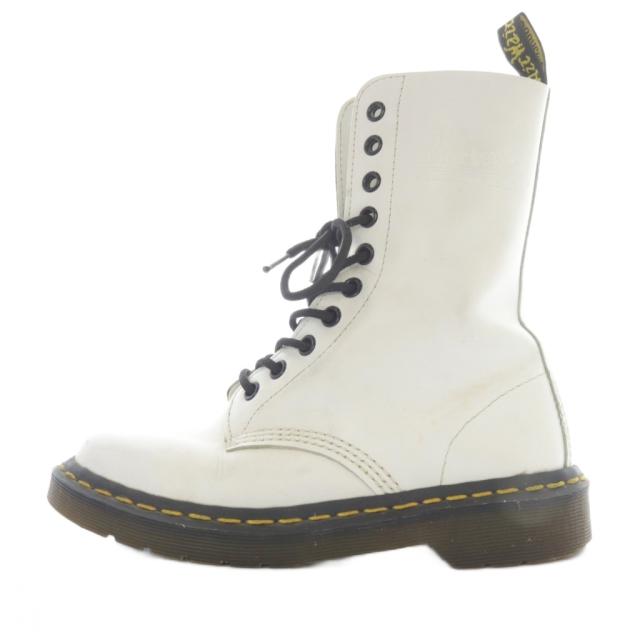 【中古】ドクターマーチン DR.MARTENS 10ホール ショートブーツ 37 白 ホワイト 1490 /SR レディース