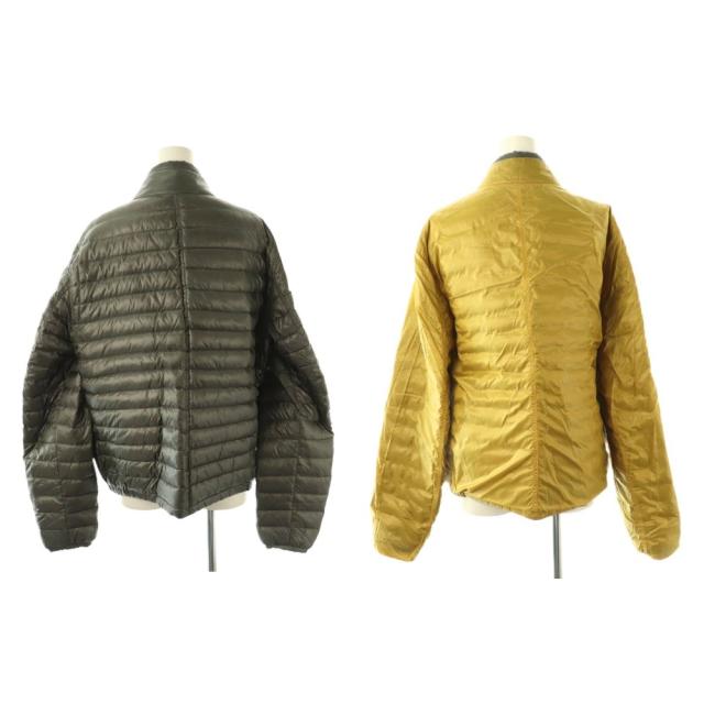 【中古】ヘルノ HERNO Bolla リバーシブルダウンジャケット ジップアップ 50 イエロー グレー 1000133 /HK ■OS_1