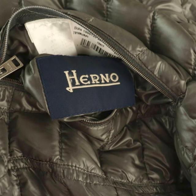 【中古】ヘルノ HERNO Bolla リバーシブルダウンジャケット ジップアップ 50 イエロー グレー 1000133 /HK ■OS_7