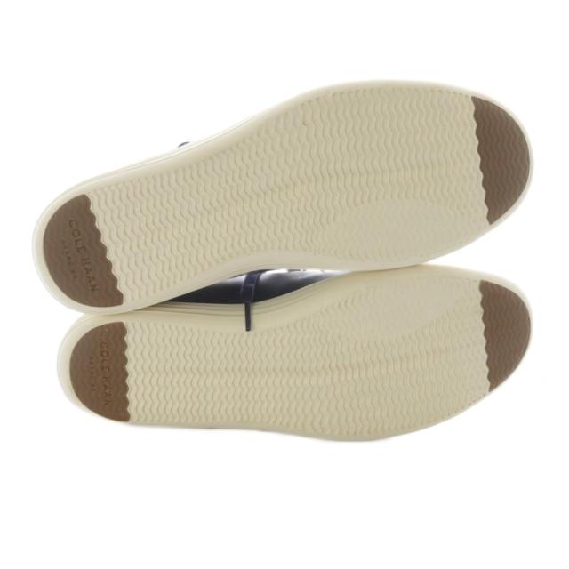 【中古】未使用品 コールハーン COLE HAAN スニーカー ローカット レザー 8.5M ネイビー /YO32 メンズ