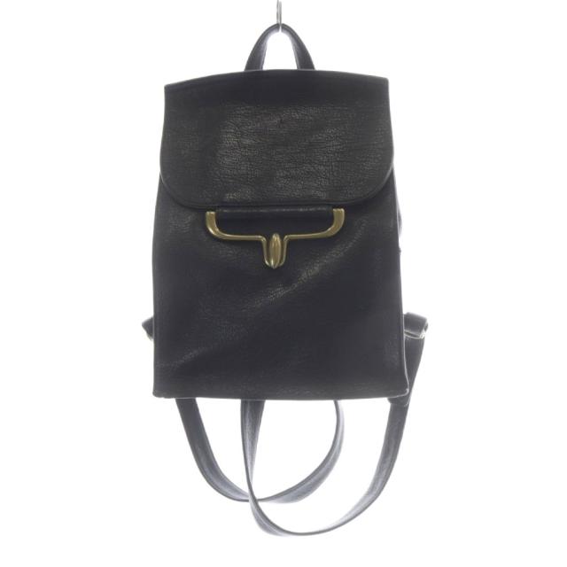 【中古】トフ&ロードストーン TOFF&LOADSTONE リュックサック レザー ハンドバッグ 黒 ブラック /SR レディース