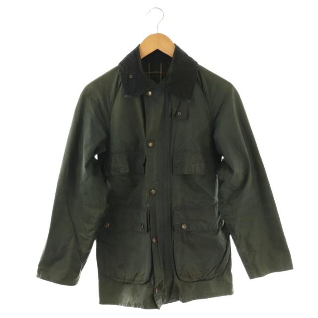 【中古】バブアー Barbour BEDALE ビデイル ワックスジャケットステンカラー ダークグリーン ネイビー /CX ■OS