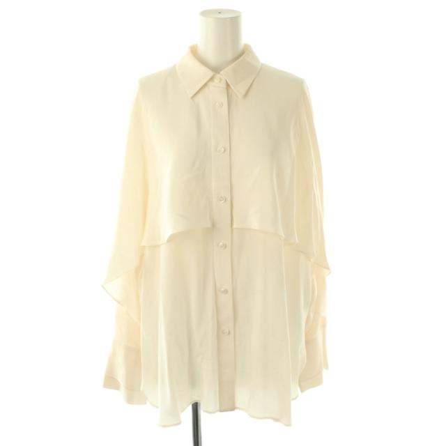 【中古】アドーア ADORE ピュアライトシルクブラウス シャツ 38 アイボリー /ES ■OS レディース