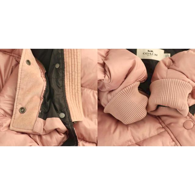 中古】コーチ COACH ダウンコート アウター シープファー S ピンク /CX