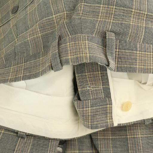中古】セリーヌ CELINE フィービー期 チェックタックワイドパンツ 38