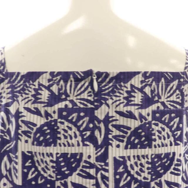 【中古】マーラカランコエン mala KALANCHOE POPLIN DRESS ワンピース ノースリーブ ロング コットン 白 紫 黒