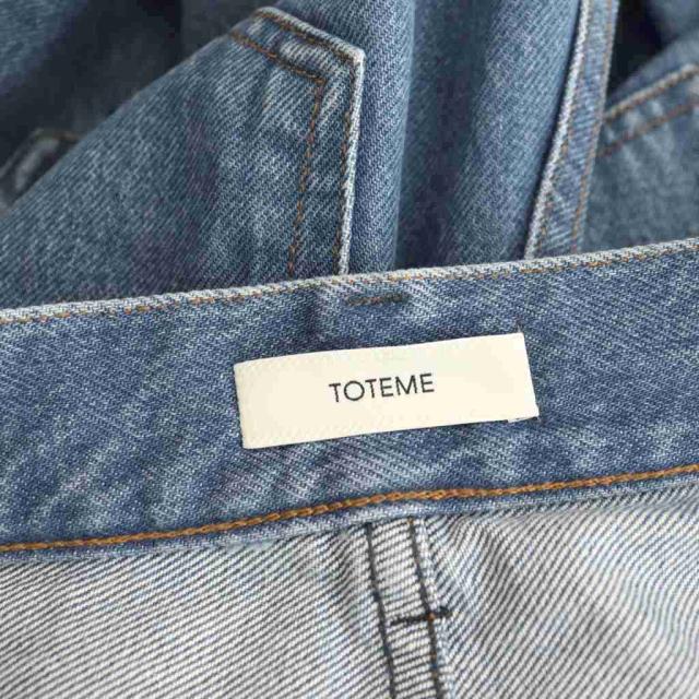 中古】トーテム TOTEME ワイドレッグデニムパンツ 26 ライトブルー /DO