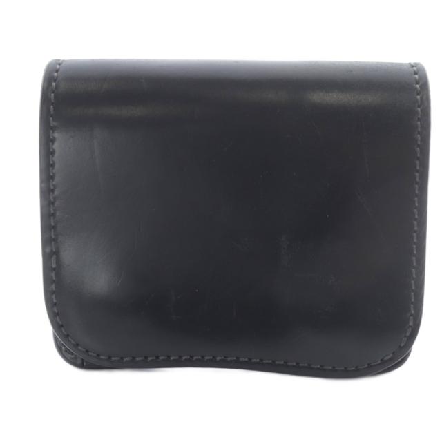 【中古】ワイルドスワンズ WILDSWANS シェルコードバン PALM 財布 二つ折り レザー ブラック /YO18 ■AD メンズ