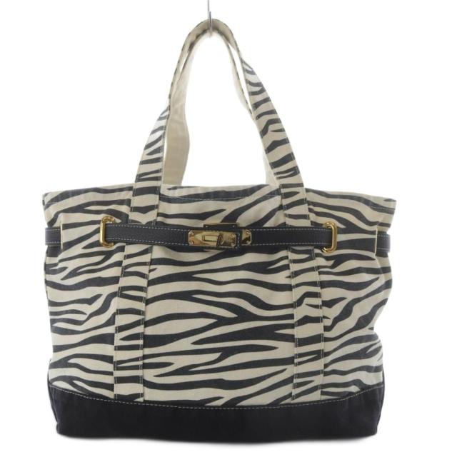 【中古】シータパランティカ SITA PARANTICA ZEBRA TOTE M トートバッグ ハンドバッグ キャンバス ブラック ホワイト