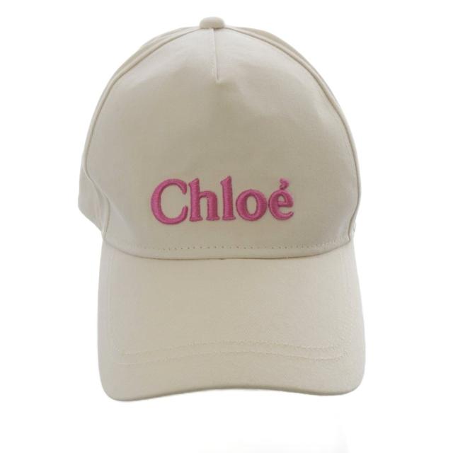 【中古】クロエ CHLOE 帽子 野球帽 キャップ ロゴ 58 アイボリー /YO22 レディース