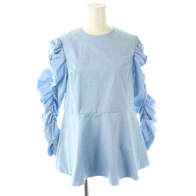 【中古】ヘイヴ Heve 袖シャーリングブラウス F ライトブルー /DO ■OS レディース