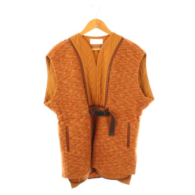 【中古】マメクロゴウチ Alpaca Blend Shaggy Wool Vest ベスト アルパカ 2 オレンジベージュ マルチカラー /DO