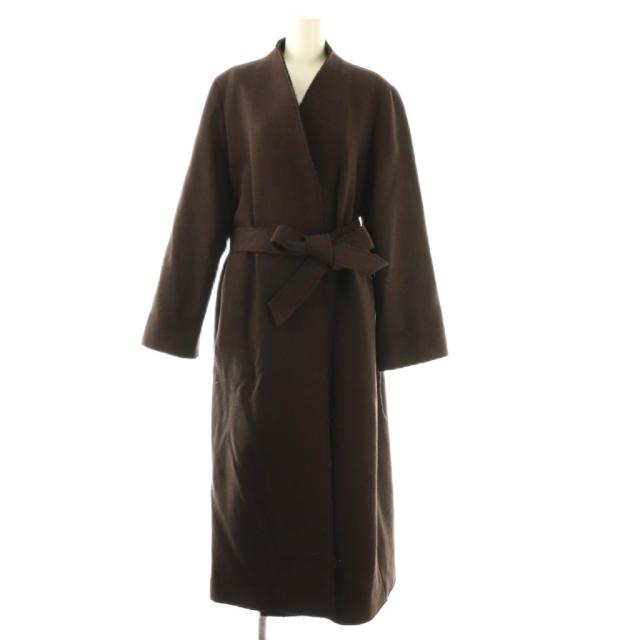 中古】カレンソロジー Curensology ノーカラーコート アウター 茶 /NR  
