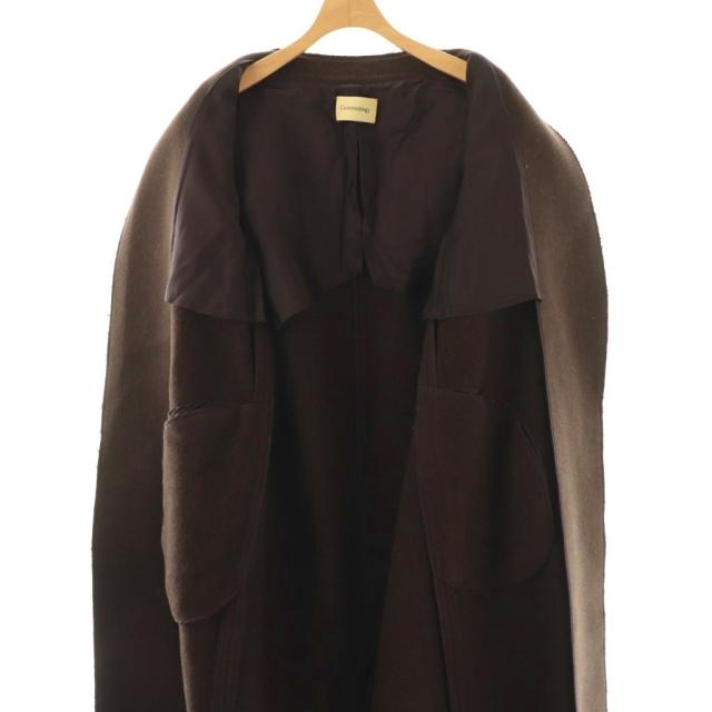 中古】カレンソロジー Curensology ノーカラーコート アウター 茶 /NR  