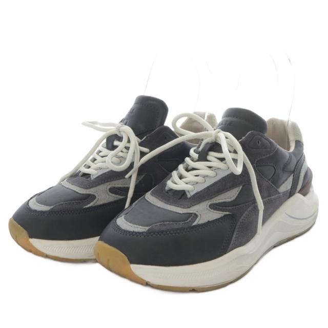 【中古】デイト D.A.T.E. FUGA スニーカー ローカット スエード 23.5cm グレー /YO31 レディース