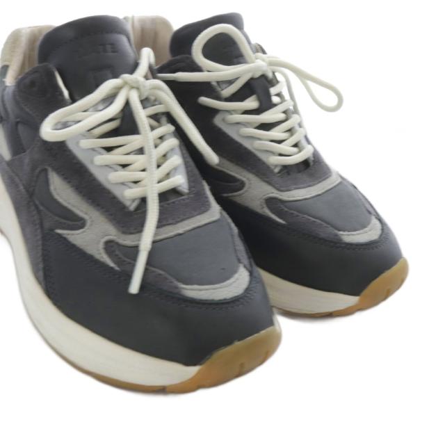 【中古】デイト D.A.T.E. FUGA スニーカー ローカット スエード 23.5cm グレー /YO31 レディース