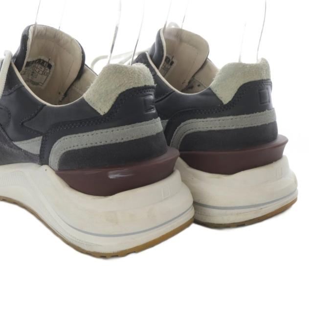 【中古】デイト D.A.T.E. FUGA スニーカー ローカット スエード 23.5cm グレー /YO31 レディース