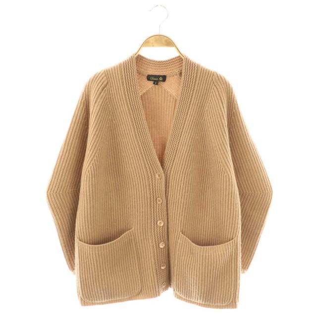 【Drawerドゥロワー】畦編み ニット キャップカシミヤ100％ /ベージュ 日本製】カシミヤ100% 両畦編み キャップ レディース / メンズ